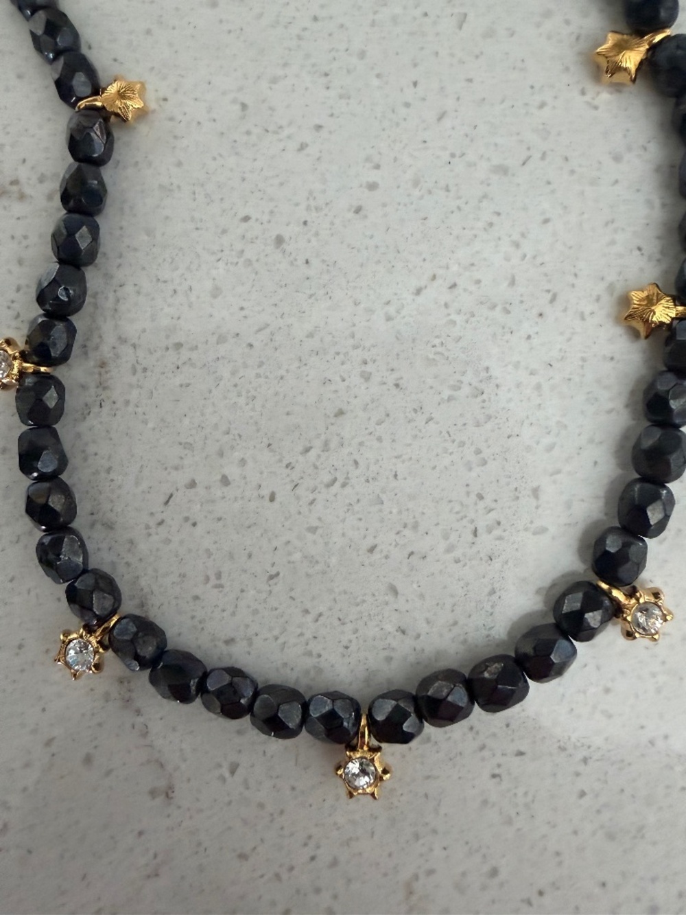 Joan Rivers Black Bead and Crystal Adjustable Necklace